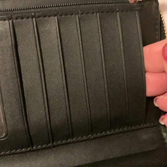 Coach Black Pebbled Leather Wristlet - Picture 10 of 10